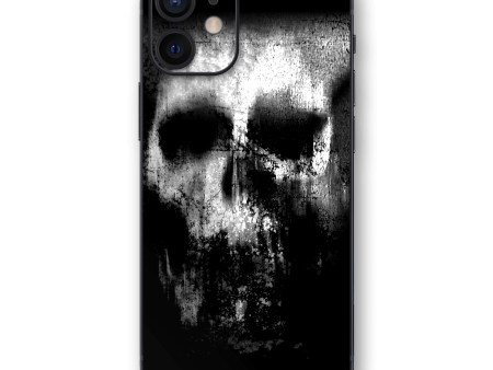 iPhone 12 MINI SIGNATURE Horror Black & White SKULL Skin Cheap