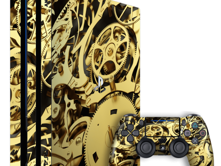 Playstation 4 PRO (PS4 Pro) SIGNATURE GOLD MECHANISM Skin - 07 Supply