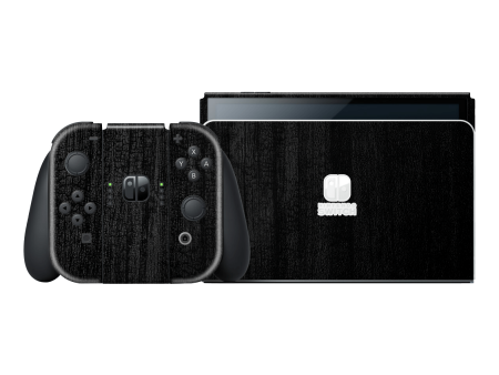 Nintendo Switch OLED LUXURIA BLACK CHARCOAL Textured Skin Supply