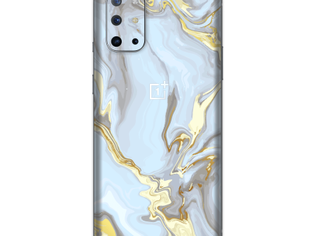 OnePlus 8T SIGNATURE Abstract Marble White-Gold Skin Discount