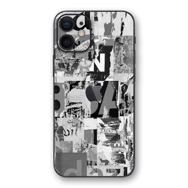 iPhone 12 MINI SIGNATURE Black & White Poster Skin Online now