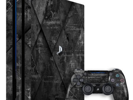 Playstation 4 PRO (PS4 Pro) SIGNATURE BLACK TILES Skin - 02 For Sale