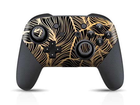 Nintendo Switch Pro CONTROLLER SIGNATURE Abstract Royal Floral Skin Discount