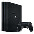 Playstation 4 PRO (PS4 Pro) 3D Textured CARBON Fibre Skin - BLACK Sale