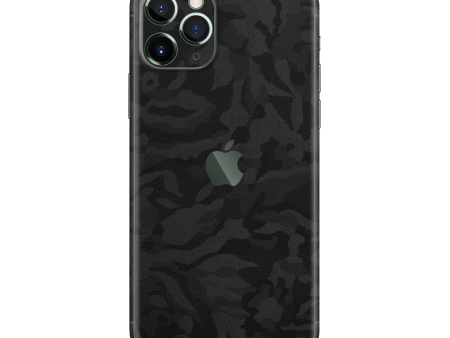 iPhone 11 PRO Luxuria BLACK CAMO 3D TEXTURED Skin For Cheap