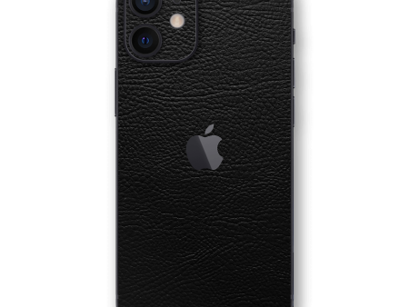 iPhone 12 MINI LUXURIA RIDERS Black LEATHER Textured Skin For Discount