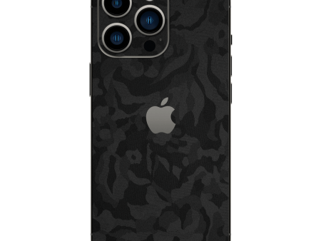 iPhone 14 PRO LUXURIA BLACK CAMO 3D TEXTURED Skin For Sale