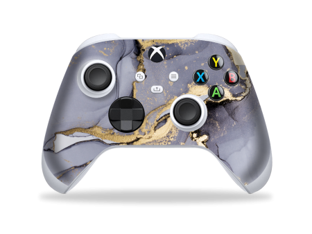 XBOX Series S CONTROLLER Skin - SIGNATURE AGATE GEODE Pastel Grey-Gold Fashion