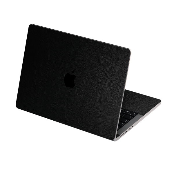 MacBook PRO 16  (2021 2023) LUXURIA RIDERS Black LEATHER Textured Skin Fashion