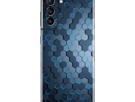 Samsung Galaxy S21+ PLUS SIGNATURE Blue HEXAGON Skin Hot on Sale