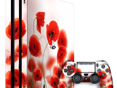 Playstation 4 PRO (PS4 Pro) SIGNATURE POPPIES Skin - 13 Online Hot Sale