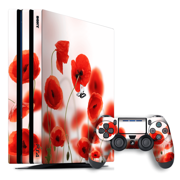 Playstation 4 PRO (PS4 Pro) SIGNATURE POPPIES Skin - 13 Online Hot Sale