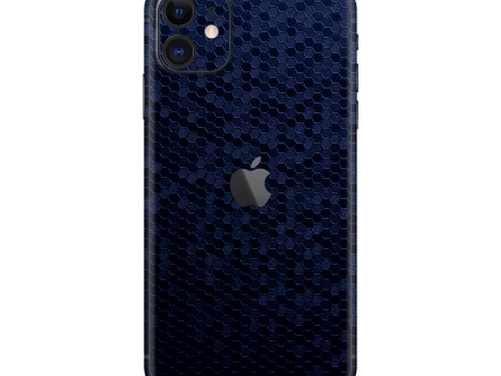 iPhone 11 LUXURIA Navy Blue HONEYCOMB 3D TEXTURED Skin For Sale