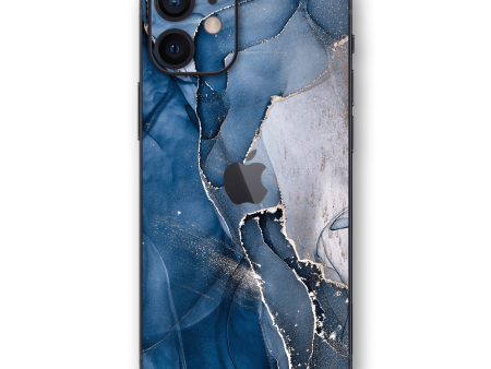 iPhone 12 MINI SIGNATURE AGATE GEODE Dark Blue Skin Online now