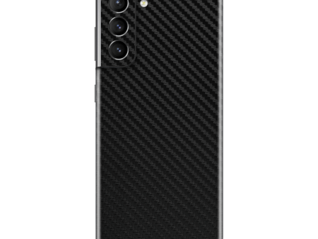 Samsung Galaxy S21+ PLUS 3D Textured CARBON Fibre Skin - BLACK For Discount