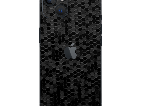 iPhone 14 LUXURIA BLACK HONEYCOMB 3D TEXTURED Skin For Cheap