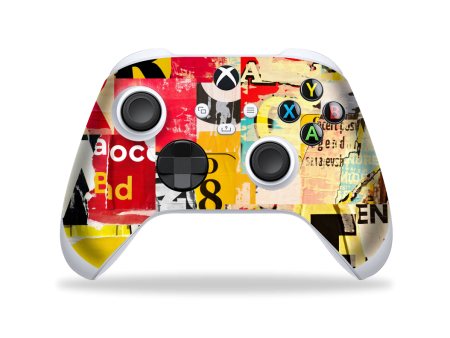 XBOX Series S CONTROLLER Skin - SIGNATURE Retro Paper Collage Hot on Sale