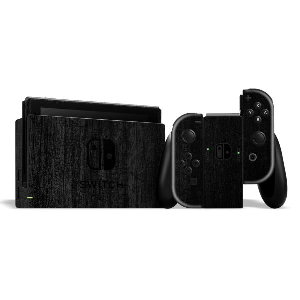 Nintendo SWITCH LUXURIA Black CHARCOAL Textured Skin For Cheap