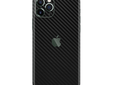 iPhone 11 Pro MAX 3D Textured CARBON Fibre Skin - BLACK For Cheap