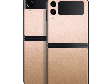 Samsung Galaxy Z Flip 3 LUXURIA Rose Gold Metallic Skin Online Hot Sale