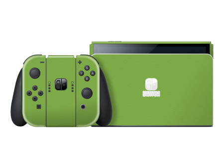 Nintendo Switch OLED LUXURIA Lime Green Textured Skin For Discount