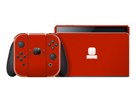 Nintendo Switch OLED LUXURIA Red Cherry Juice Textured Skin Online Sale