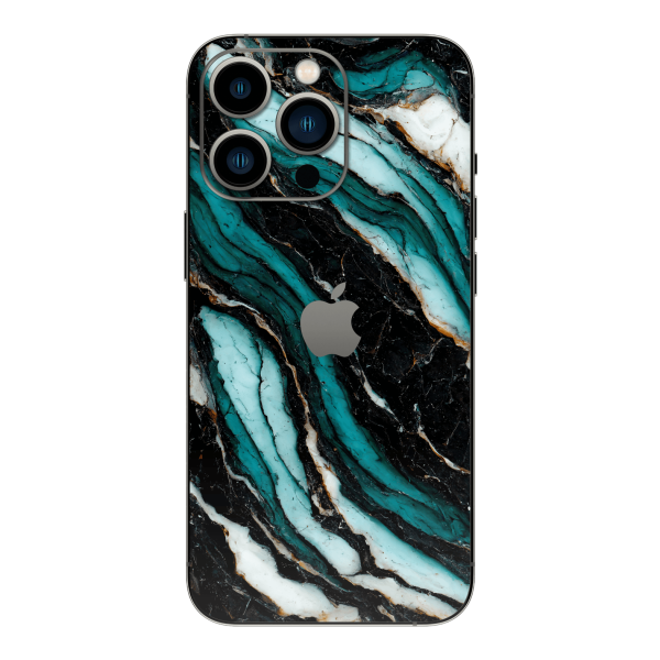 iPhone 14 PRO SIGNATURE AGATE GEODE Dark Turquoise Skin For Cheap