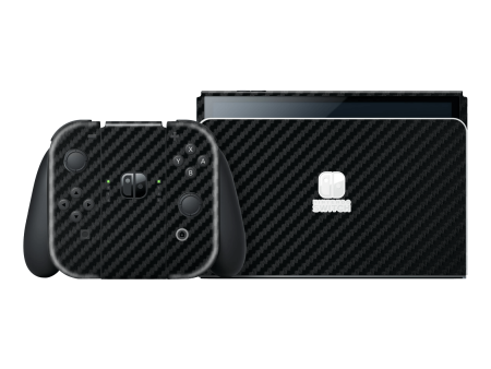 Nintendo Switch OLED 3D Textured CARBON Fibre Skin - BLACK Online