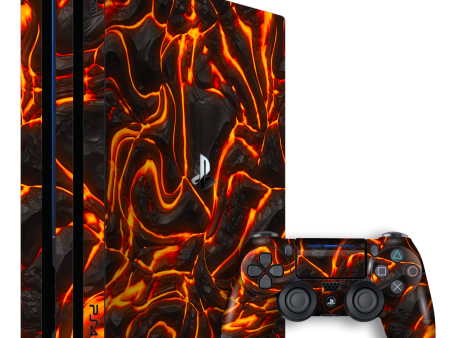 Playstation 4 PRO (PS4 Pro) SIGNATURE LAVA Skin - 06 For Discount