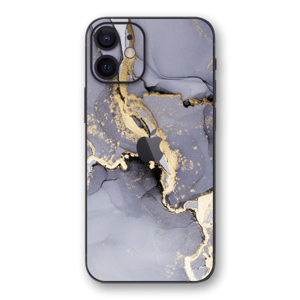 iPhone 12 MINI SIGNATURE AGATE GEODE Pastel Grey-Gold Skin For Cheap