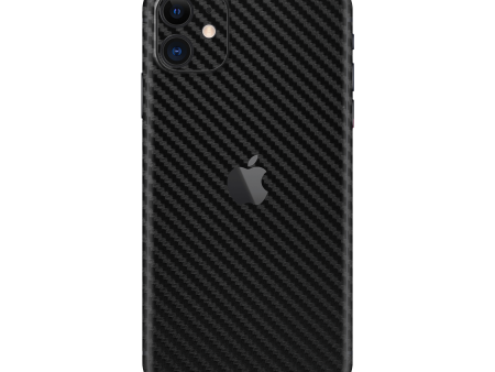 iPhone 11 3D Textured CARBON Fibre Skin - BLACK For Discount