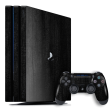 Playstation 4 PRO (PS4 Pro) LUXURIA Black CHARCOAL Textured Skin For Sale