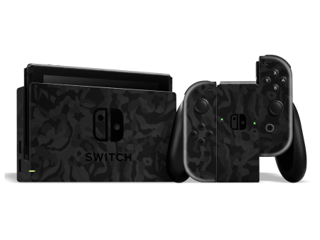 Nintendo SWITCH BLACK CAMO 3D TEXTURED Skin Online Hot Sale