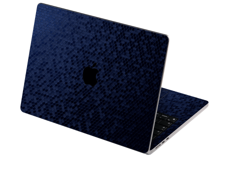 MacBook AIR 13.6  (2022 2024) LUXURIA Navy Blue HONEYCOMB 3D TEXTURED Skin Online Sale