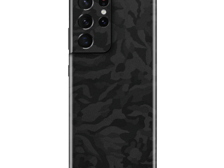 Samsung Galaxy S21 ULTRA LUXURIA BLACK CAMO 3D TEXTURED Skin Online Hot Sale