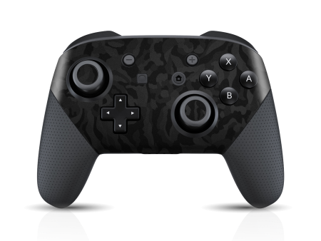 Nintendo Switch Pro CONTROLLER BLACK CAMO 3D TEXTURED Skin For Discount