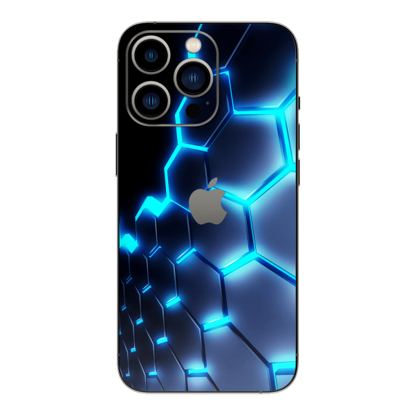 iPhone 14 PRO SIGNATURE Abstract BLUE LAVA Skin For Cheap