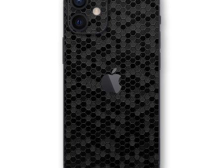 iPhone 12 MINI LUXURIA BLACK HONEYCOMB 3D TEXTURED Skin For Discount