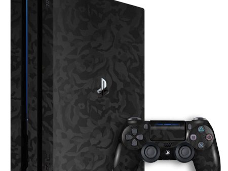 Playstation 4 PRO (PS4 Pro) Luxuria BLACK CAMO 3D TEXTURED Skin Sale