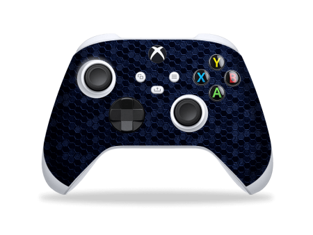 XBOX Series S CONTROLLER Skin - LUXURIA 3D TEXTURED Navy Blue HONEYCOMB Online now