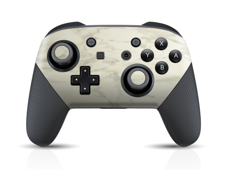 Nintendo Switch Pro CONTROLLER LUXURIA White MARBLE Skin Online Hot Sale