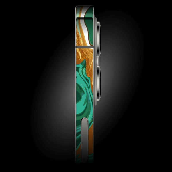 iPhone 12 MINI SIGNATURE Emerald-Gold Liquid Skin Discount