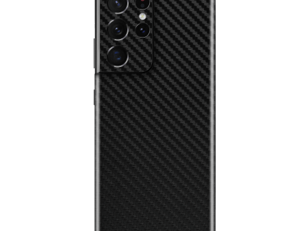 Samsung Galaxy S21 ULTRA 3D Textured CARBON Fibre Skin - BLACK Cheap