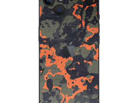 iPhone 13 MINI SIGNATURE Green and Soft Orange Camo Skin Online