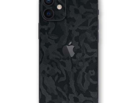 iPhone 12 MINI Luxuria BLACK CAMO 3D TEXTURED Skin Sale